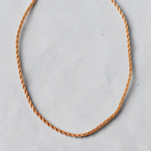 Naomi Gold Filled Rope Necklace