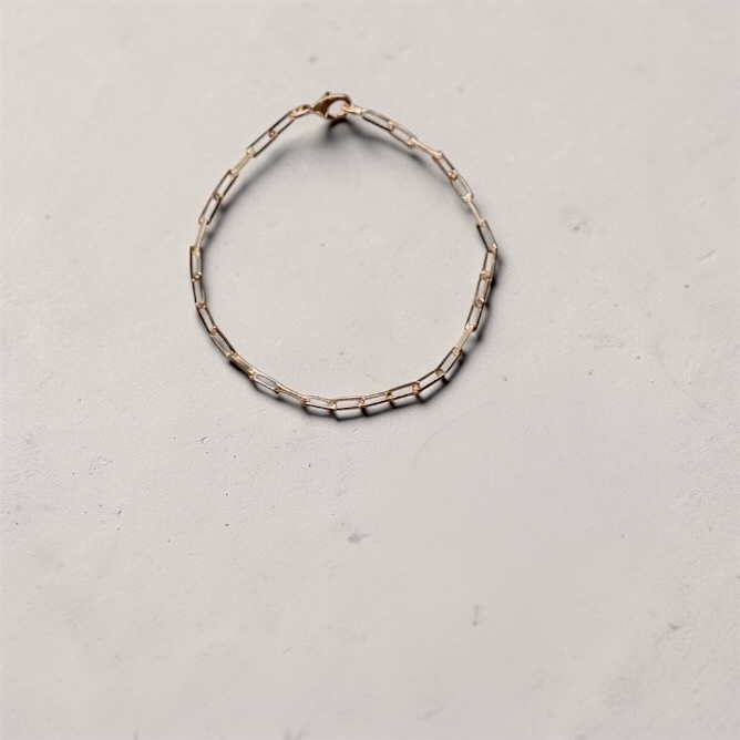 Madeline Gold Filled Paperclip Bracelet