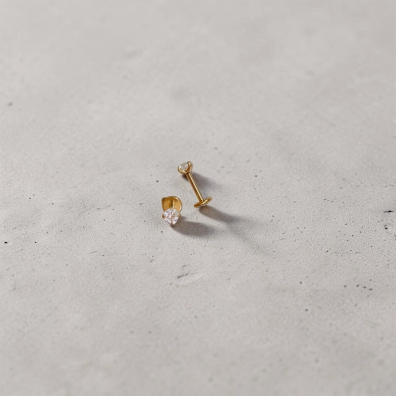Diamond Flat Back Studs