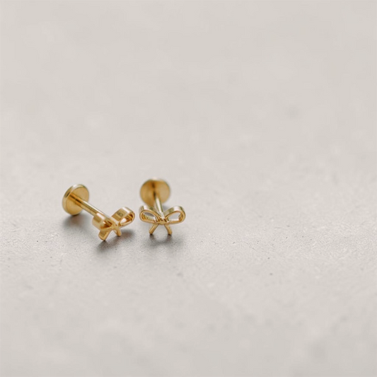 Bow Flat Back Studs