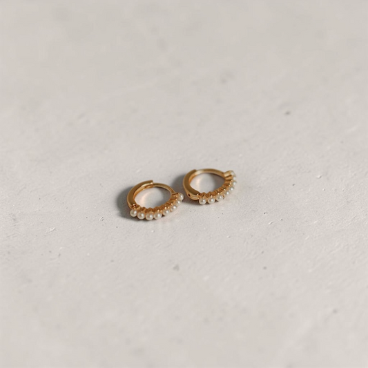 Grace Pearl Hoops