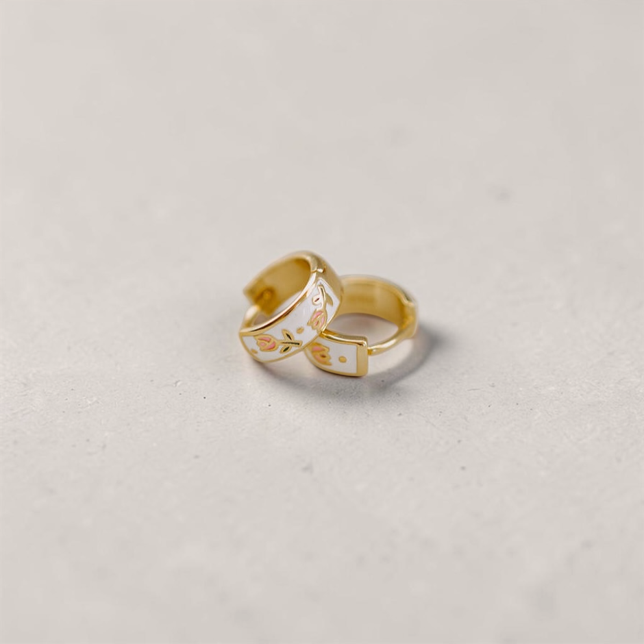 Eloise Tea Cup Hoops