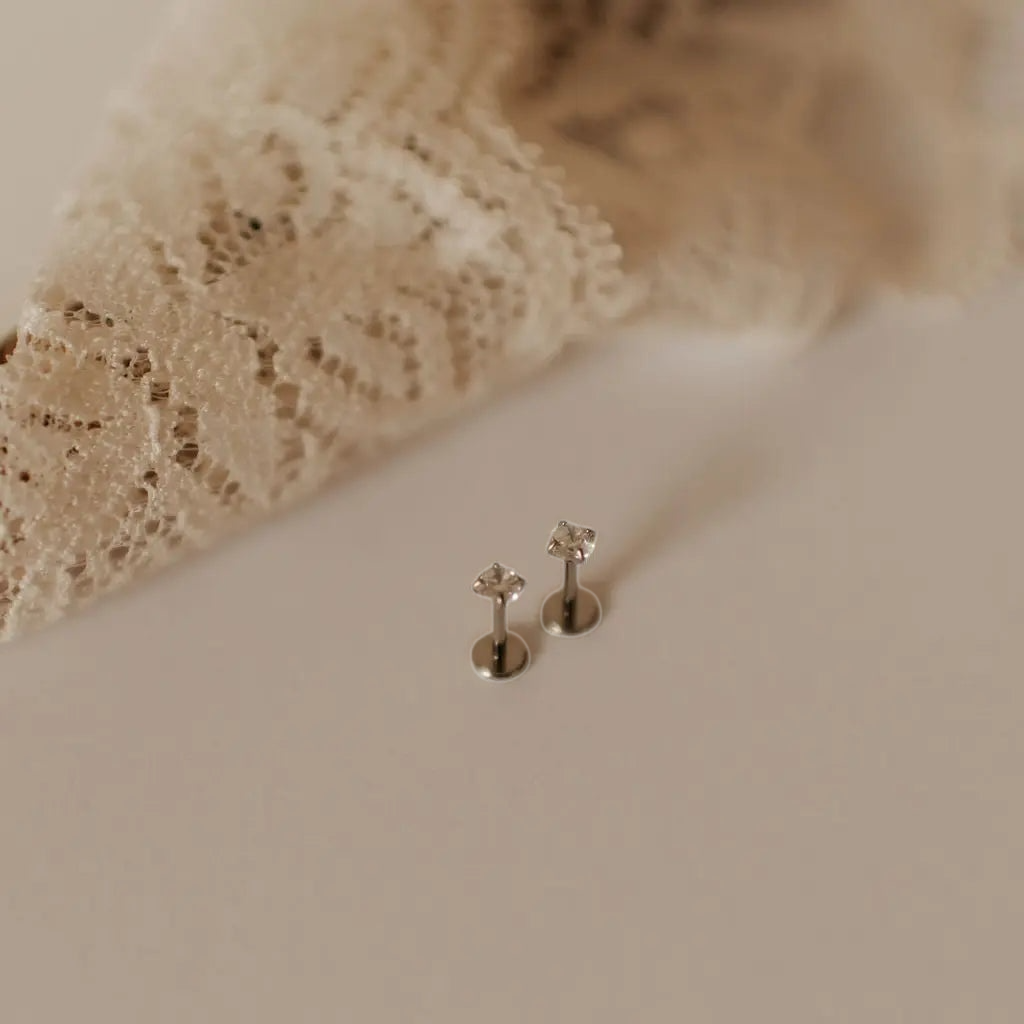 Diamond Flat Back Studs