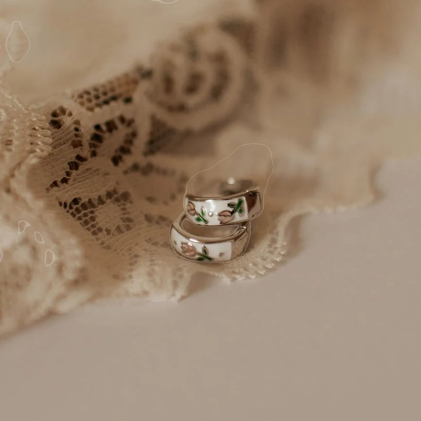Eloise Tea Cup Hoops