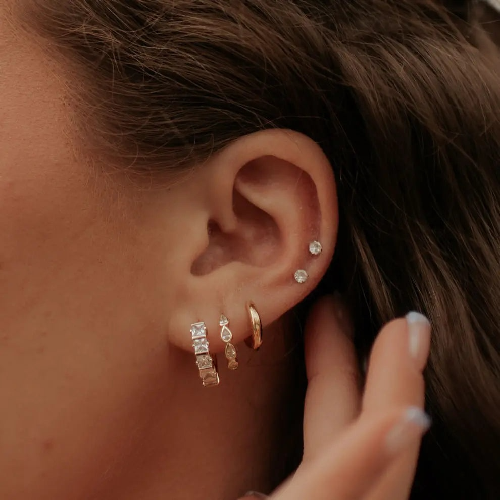 Diamond Flat Back Studs